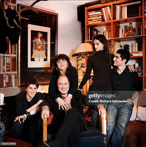 Singer Michel Delpech and family are photographed for Self Assignment on October 20, 2006 in Paris, France.