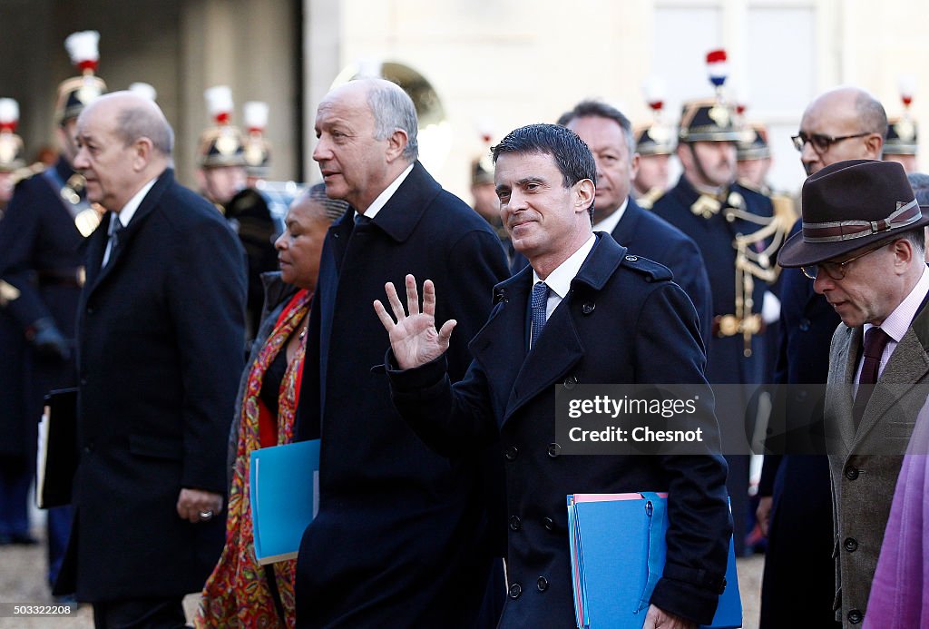 Conseil Des Ministres At Elysee Palace In Paris