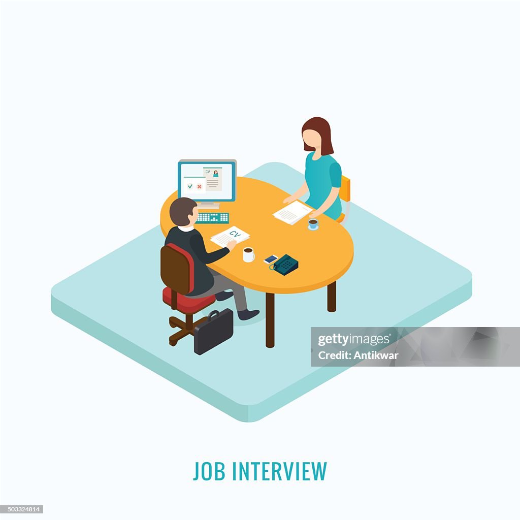 Interview Graphic Example Job Interview Concept High-Res Vector Graphic - Getty Images