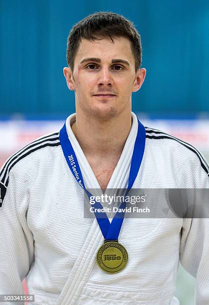 Lewis Keeble who is a member of the Royal Airforce, won the u66kg gold medal during the British Senior Judo Championships at the English Institute of...