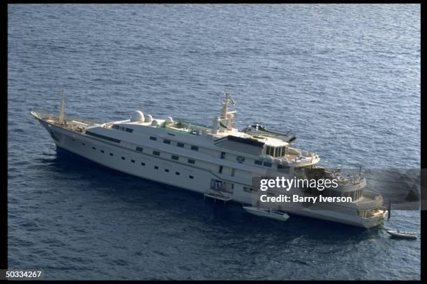 Kingdom 5-KR yacht owned by billionaire investor Saudi Prince Alwaleed , onetime possession of US real estate mogul Donald Trump.