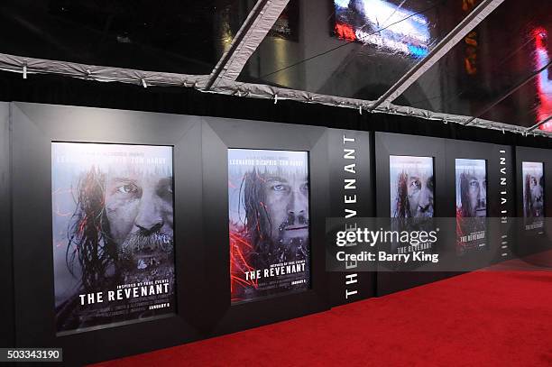 General view of atmosphere at the Premiere of 20th Century Fox And Regency Enterprises' 'The Revenant' at TCL Chinese Theatre on December 16, 2015 in...