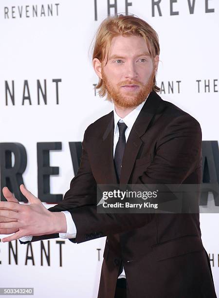 Actor Domhnall Gleeson attends the Premiere of 20th Century Fox And Regency Enterprises' 'The Revenant' at TCL Chinese Theatre on December 16, 2015...