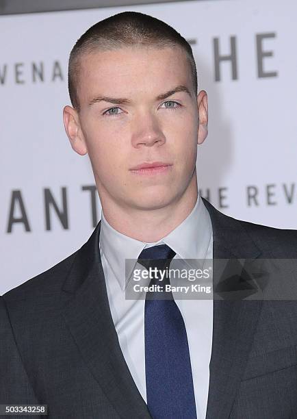 Actor Will Poulter attends the Premiere of 20th Century Fox And Regency Enterprises' 'The Revenant' at TCL Chinese Theatre on December 16, 2015 in...