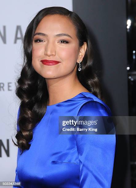 Actress Grace Dove attends the Premiere of 20th Century Fox And Regency Enterprises' 'The Revenant' at TCL Chinese Theatre on December 16, 2015 in...