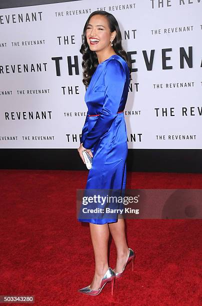 Actress Grace Dove attends the Premiere of 20th Century Fox And Regency Enterprises' 'The Revenant' at TCL Chinese Theatre on December 16, 2015 in...
