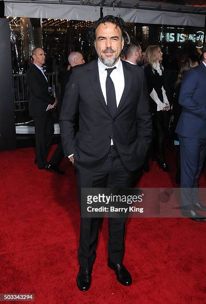 Director/writer Alejandro Gonzalez Inarritu attends the Premiere of 20th Century Fox And Regency Enterprises' 'The Revenant' at TCL Chinese Theatre...