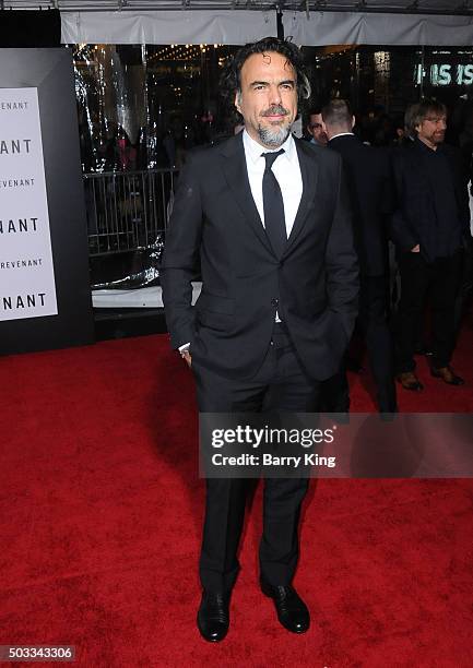 Director/writer Alejandro Gonzalez Inarritu attends the Premiere of 20th Century Fox And Regency Enterprises' 'The Revenant' at TCL Chinese Theatre...