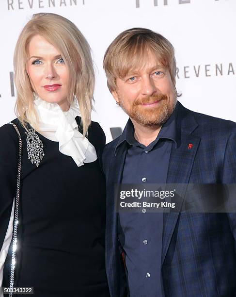 Director Morten Tyldum and Janne Tyldum attends the Premiere of 20th Century Fox And Regency Enterprises' 'The Revenant' at TCL Chinese Theatre on...