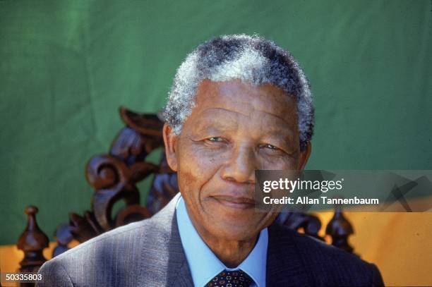 Former South African Pres. Nelson Mandela in undated portrait.