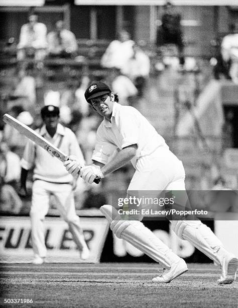 Rick McCosker batting for Australia during their Prudential World Cup match against Sri Lanka at the Kennington Oval in London, 11th June 1975....