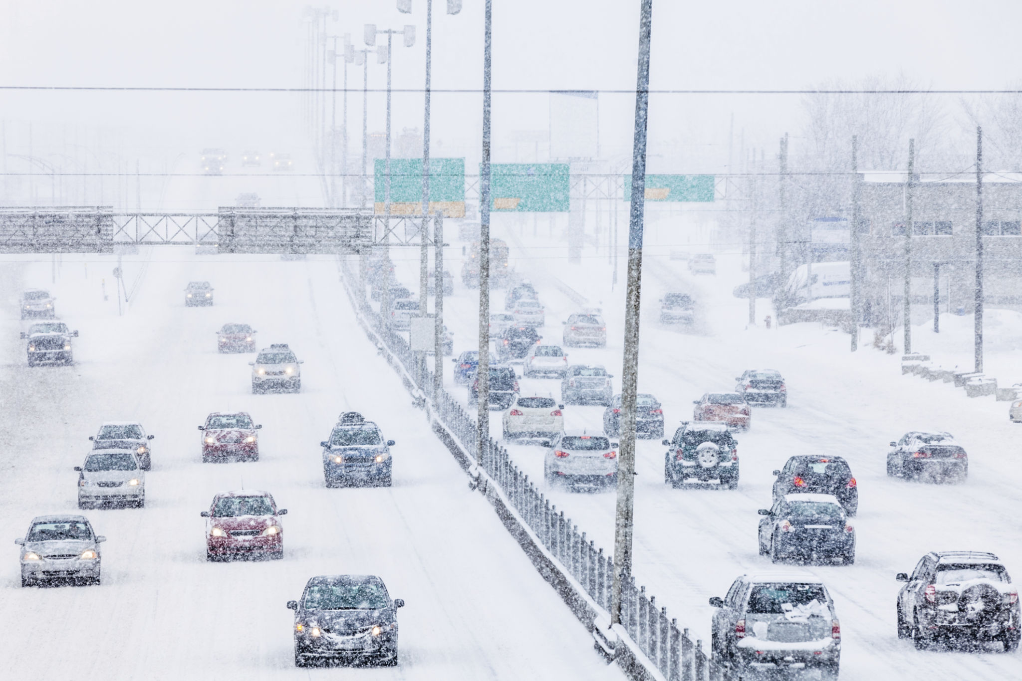 snowy highway