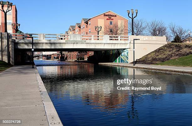 Indianapolis canal walk on December 22, 2015 in Indianapolis, Indiana.