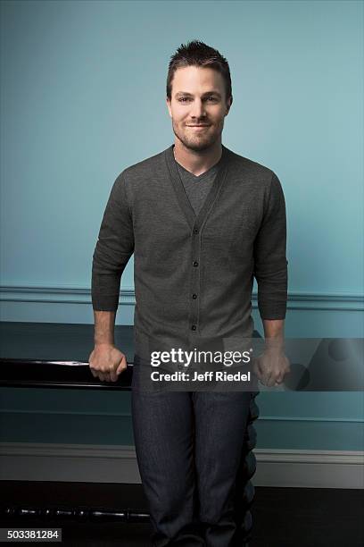 Actor Stephen Amell is photographed for TV Guide Magazine on January 17, 2015 in Pasadena, California.