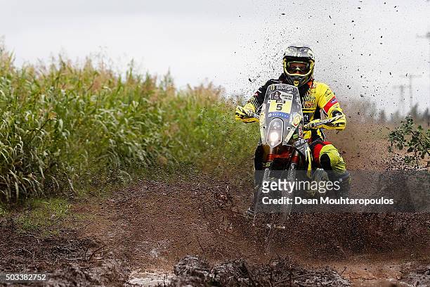 Stefan Svitko of Slovakia riding on and for KTM 450 RALLY REPLICA SLOVNAFT TEAM competes between Villa Carlos Paz and Termas de Rio Hondo in the 2016...