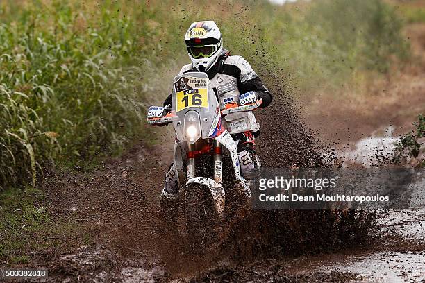 Ivan Jakes of Slovakia riding on and for KTM 450 RALLY REPLICA JAKES DAKAR TEAM competes between Villa Carlos Paz and Termas de Rio Hondo in the 2016...