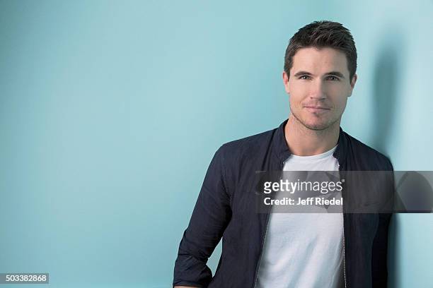 Actor Robbie Amell is photographed for TV Guide Magazine on January 17, 2015 in Pasadena, California.