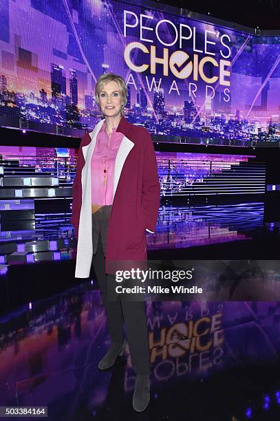 Host Jane Lynch attends the People's Choice Awards 2016 press day at Microsoft Theater on January 4, 2016 in Los Angeles, California.