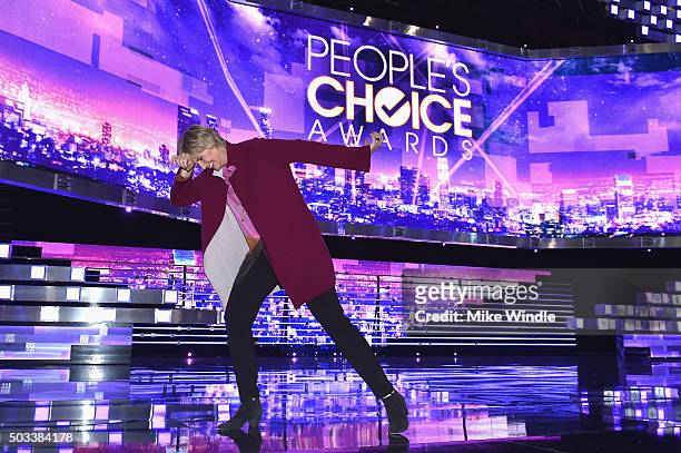 Host Jane Lynch attends the People's Choice Awards 2016 press day at Microsoft Theater on January 4, 2016 in Los Angeles, California.