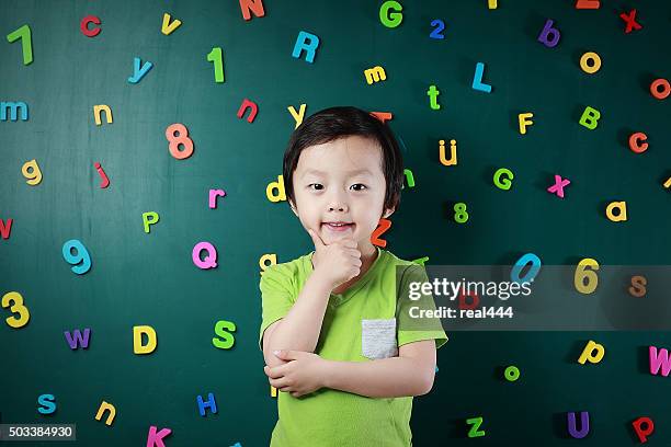 cute asia children - number magnet stock pictures, royalty-free photos & images