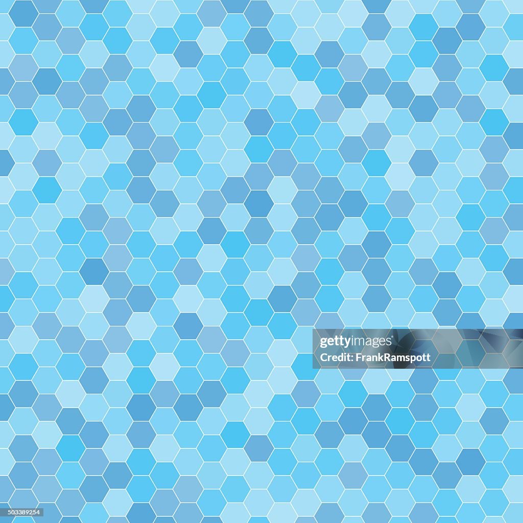 Blue Sky Hexagon Pattern Square