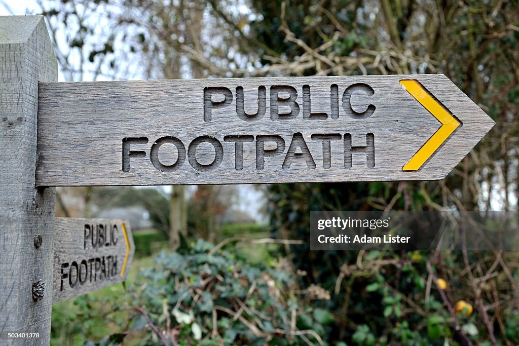 Footpath Sign Multichoice Foot Path Signs High-Res Stock Photo - Getty Images