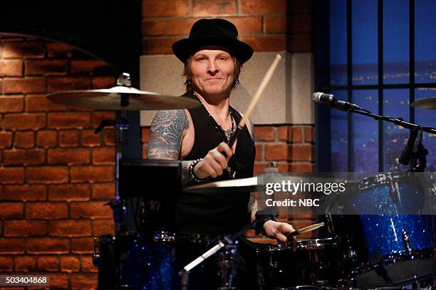 Episode 305 -- Pictured: Matt Sorum sits in with the 8G Band on January 4, 2016 --