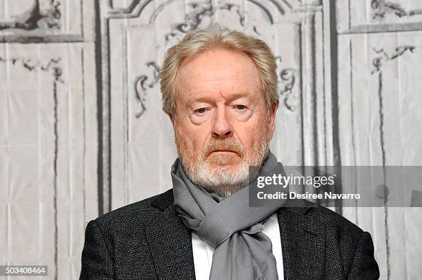 Film director Sir Ridley Scott attends AOL BUILD Series: Drew Goddard and Sir Ridley Scott, "The Martian" at AOL Studios In New York on January 4,...