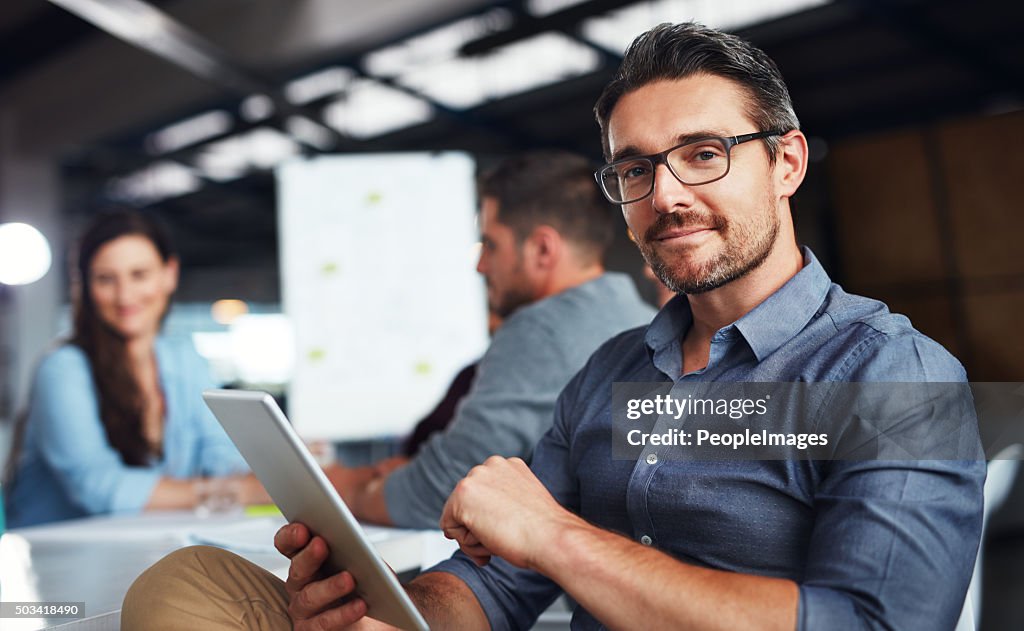 Ich habe in meinem Büro auf dem tablet