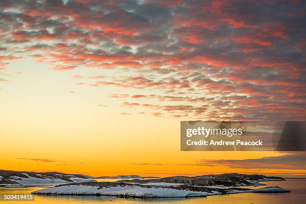 sunset, windmill islands - antarctica sunset stock pictures, royalty-free photos & images