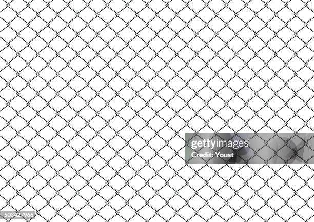 chain link fence - construction barrier stock illustrations