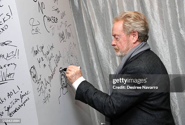 Film director Sir Ridley Scott attends AOL BUILD Series: Drew Goddard and Sir Ridley Scott, "The Martian" at AOL Studios In New York on January 4,...