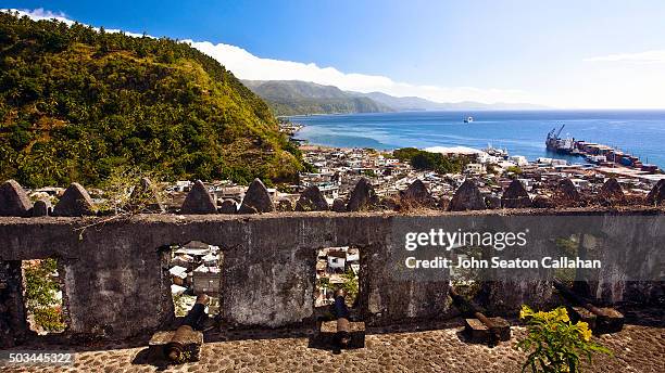 mutsamudu from the sultan's fort - fortress stock pictures, royalty-free photos & images