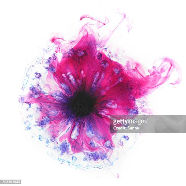 liquid color in water - sensory perception stockfoto's en -beelden