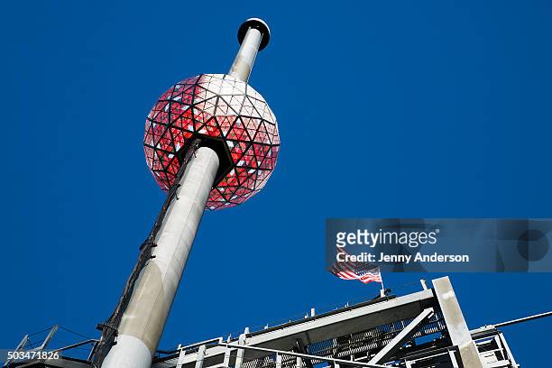 The 2016 New Year's Eve Ball Relighting at Times Square on January 5, 2016 in New York City.