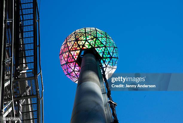 The 2016 New Year's Eve Ball Relighting at Times Square on January 5, 2016 in New York City.