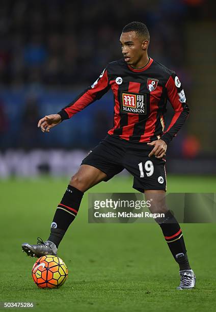 Junior Stanislas of Bournemouth in action during the Barclays Premier League match between Leicester City and Bournemouth at The King Power Stadium...