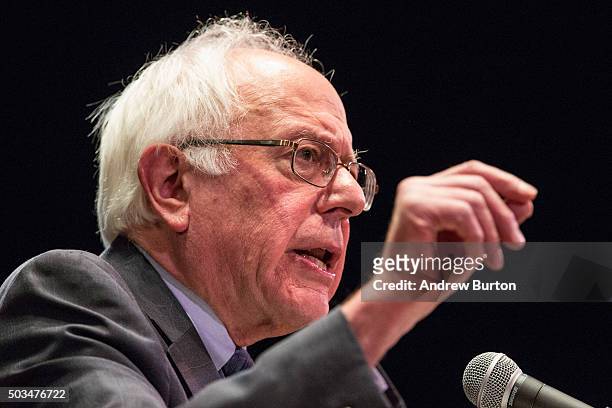 Democratic presidential candidate Sen. Bernie Sanders outlines his plan to reform the U.S. Financial sector on January 5, 2016 in New York City....