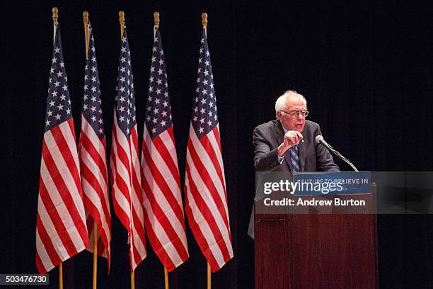 Democratic presidential candidate Sen. Bernie Sanders outlines his plan to reform the U.S. Financial sector on January 5, 2016 in New York City....