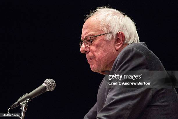 Democratic presidential candidate Sen. Bernie Sanders outlines his plan to reform the U.S. Financial sector on January 5, 2016 in New York City....