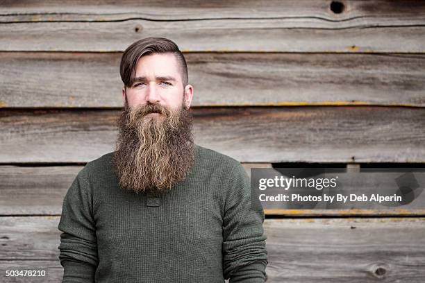 portrait of a bearded man - beards foto e immagini stock