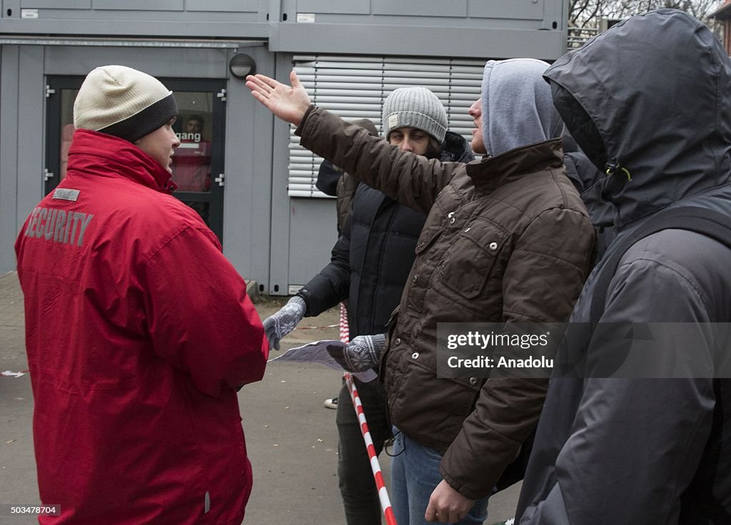 Refugees at the LaGeSo in Berlin