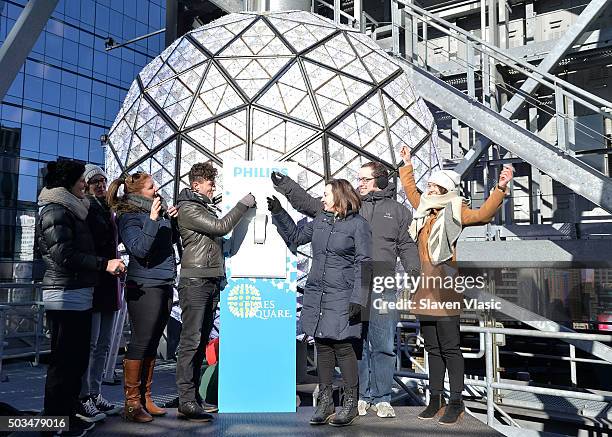 Times Square Alliance and Countdown Entertainment's Lucy Hickey, Kendra O'Donnell, Caitlin Ring, Joe Papa, Julianna Slaten, Jeff Small and Nicole...