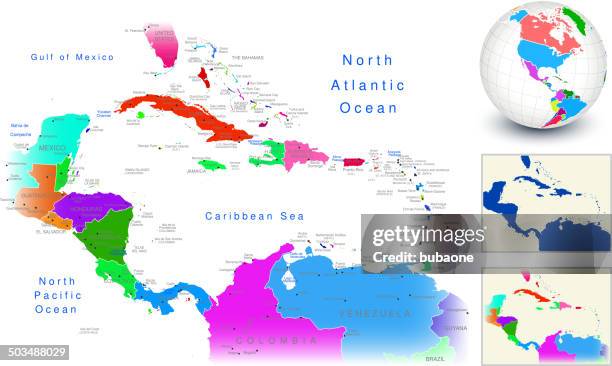 illustrations, cliparts, dessins animés et icônes de monde géographie de l'amérique centrale - barbados map