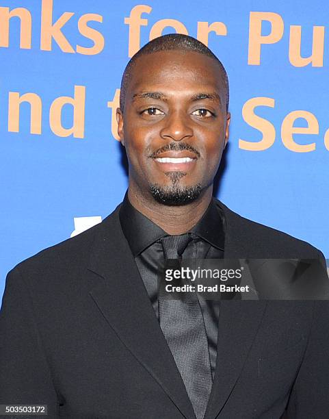 Former American football wide receiver Plaxico Burress attends the 2016 Muscular Dystrophy Association Muscle Team Gala & Benefit Auction at Pier...