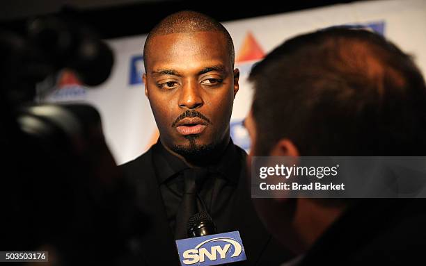 Former American football wide receiver Plaxico Burress attends the 2016 Muscular Dystrophy Association Muscle Team Gala & Benefit Auction at Pier...