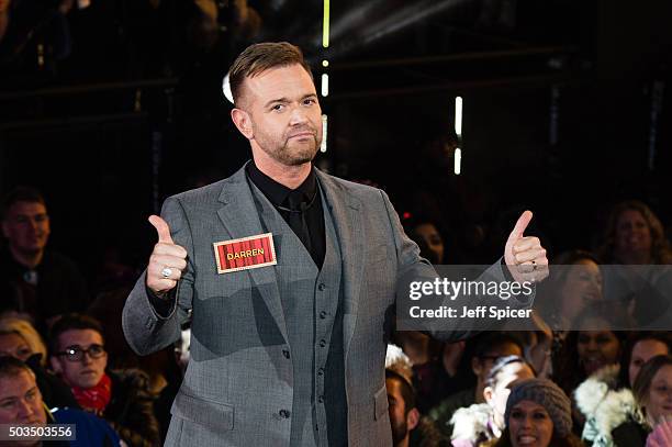 Darren Day enters the Celebrity Big Brother House at Elstree Studios on January 5, 2016 in Borehamwood, England.