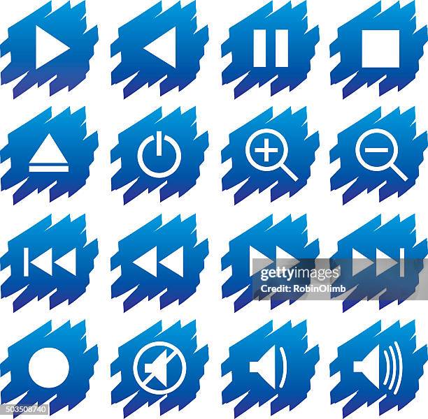 swash video control buttons - rewind overlay stock illustrations