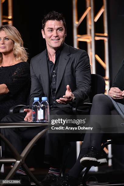 Yannick Bisson attends the Ovation 2016 Winter TCA Tour introducing three series featuring Rachel Hunter, Reza Aslan, Norman Lear And Yannick Bisson...