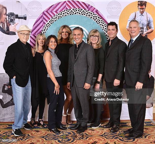 Norman Lear, Bettina Hollings, Liz Janneman, Rachel Hunter, Reza Aslan, Christina Jennings, Yannick Bisson and Scott Woodward attend the Ovation 2016...